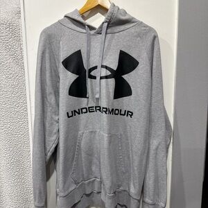 Under Armour Men's Gray Hoodie with Black Logo
